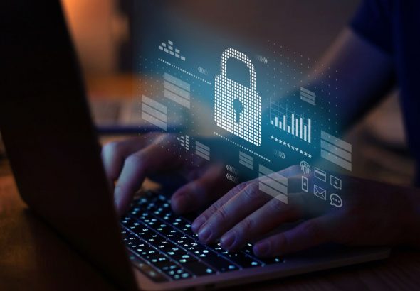 Data,Protection,And,Cybersecurity,Concept,,Internet,Network,Security,Online,With