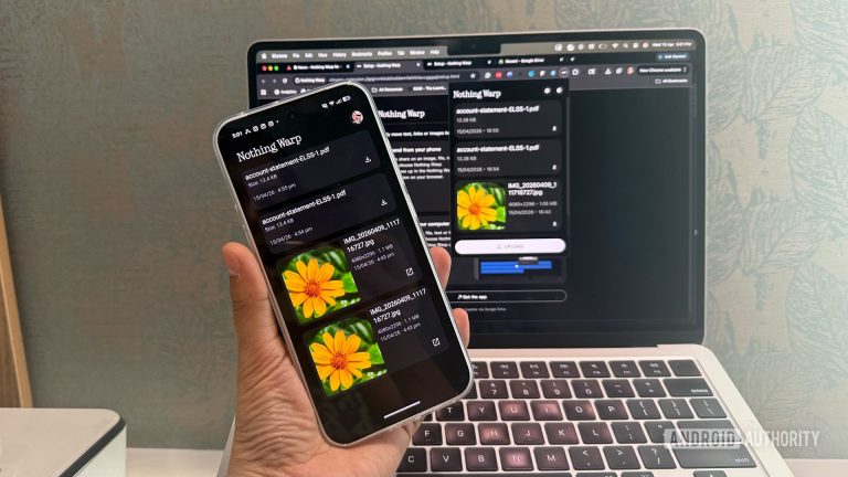 Nothing-Warp-app-working-on-Nothing-Phone-4a-and-MacBook-Air-1