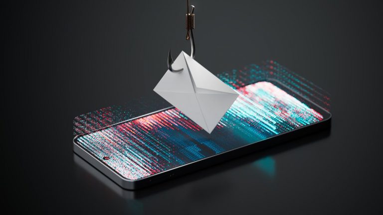 Phishing Cyber Security Fingerprint Ransomware Email Encrypted Technology, Digital Information Protected Secured