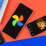 Gogole-photos-logo-on-smartphone-next-to-other-devices-and-picture-frame-Stock-photo-3