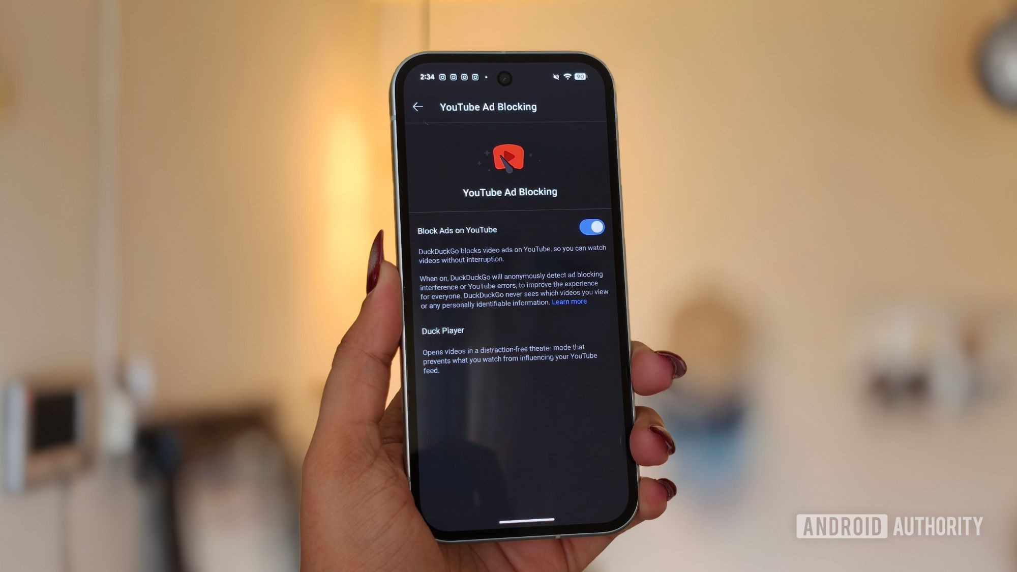 YouTube-Ad-Blocking-setting-on-DuckDuckGo-browser
