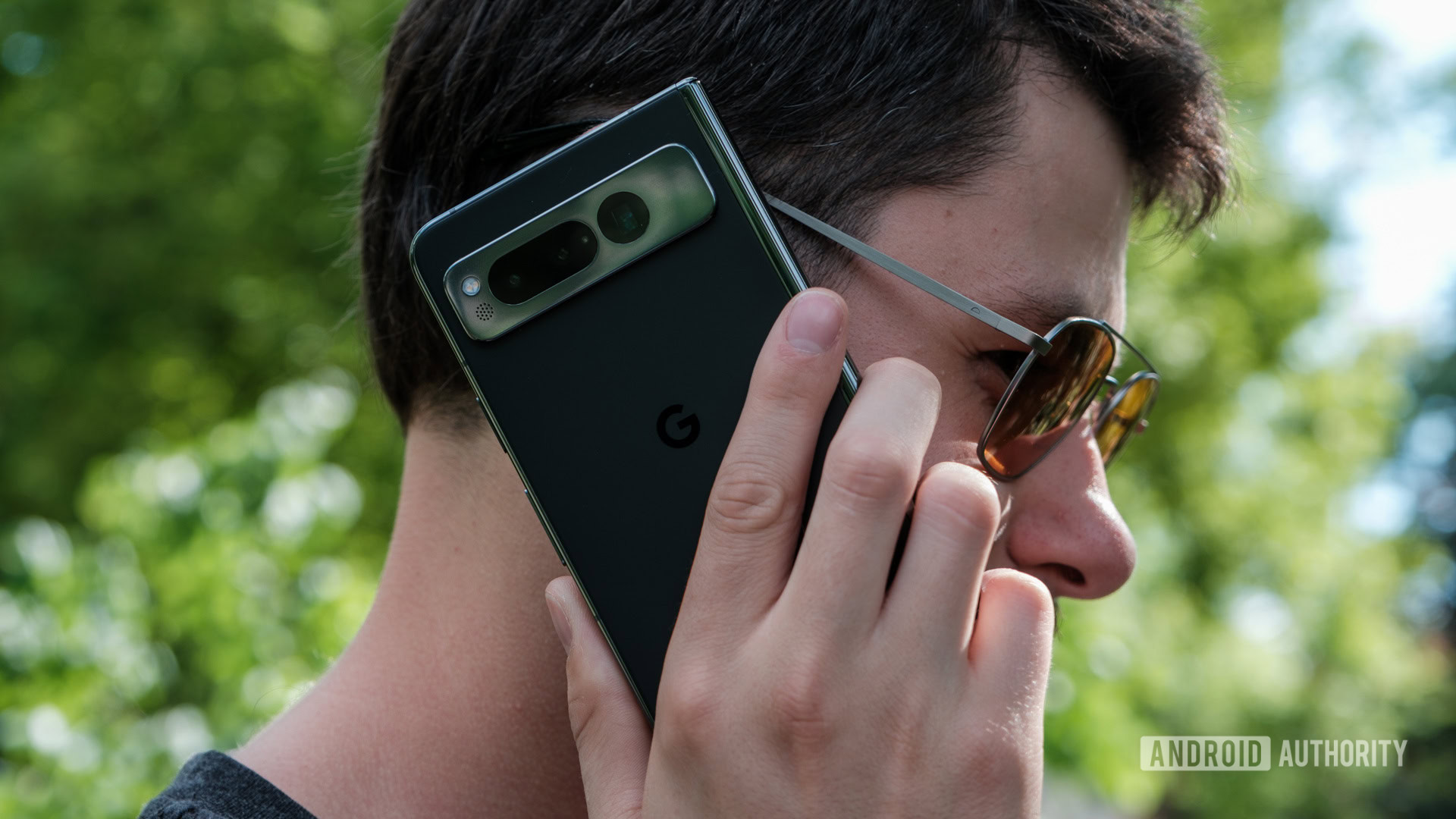 google-pixel-fold-on-a-phone-call