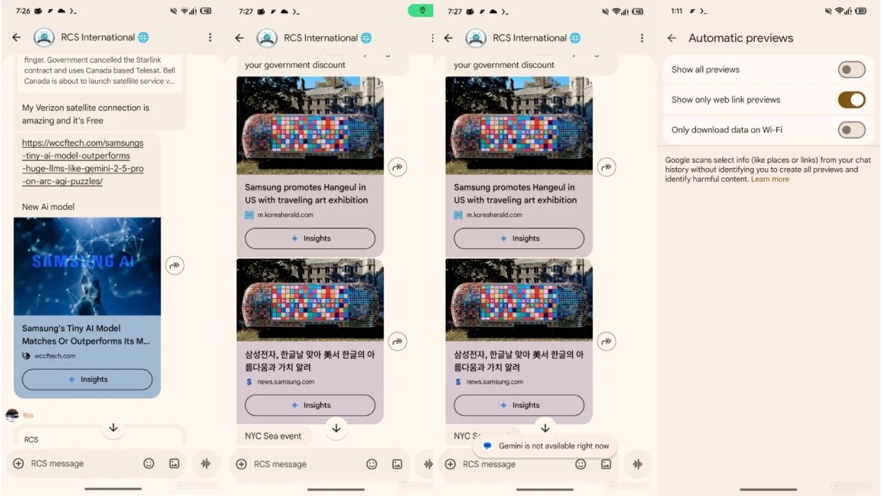 Google Messages Could Soon Introduce Gemini-Powered 'Insights' Feature for Shared Links: Report